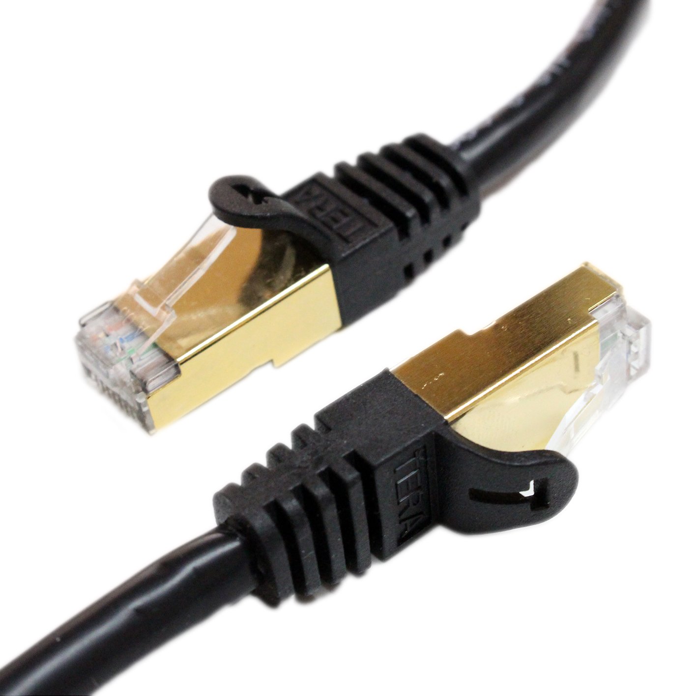 Amazon.com: Tera Grand - Premium CAT7 Double Shielded 10 Gigabit 600MHz  Ethernet Patch Cable for Modem Router LAN Network - Built with Gold Plated  ...