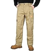 Titicaca Men's FR Cargo Pants Flame Resistant Pants Lightweight 7.5oz 100% Cotton Fire Retardant Elastic Waist Pants
