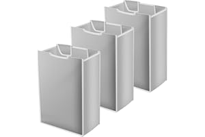 3 Pcs Oxford Fabric Laundry Sorter Replacement Bags, Large Capacity Laundry Hamper Cart, Removable Hamper Liner No Hook 15 x 