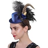 LATIMOON Fascinators Hat for Women Tea Party Headband Mini top Hats Cocktail Flower Mesh Feathers Hair Clip