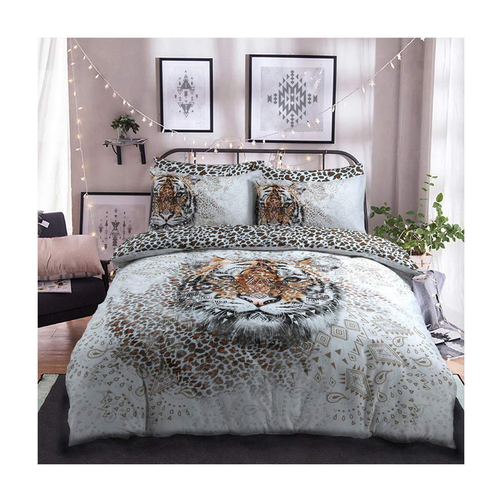 Tiger leopard pattern white 
