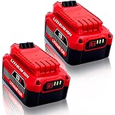 Ultraxxis Upgrade 2-Pack 6.0Ah Batteries Replacement for Craftsman 20V Battery Compatible with Craftsman CMCB205 CMCB204 CMCB206 CMCB202 CMCB201 20V Cordless Power Tools