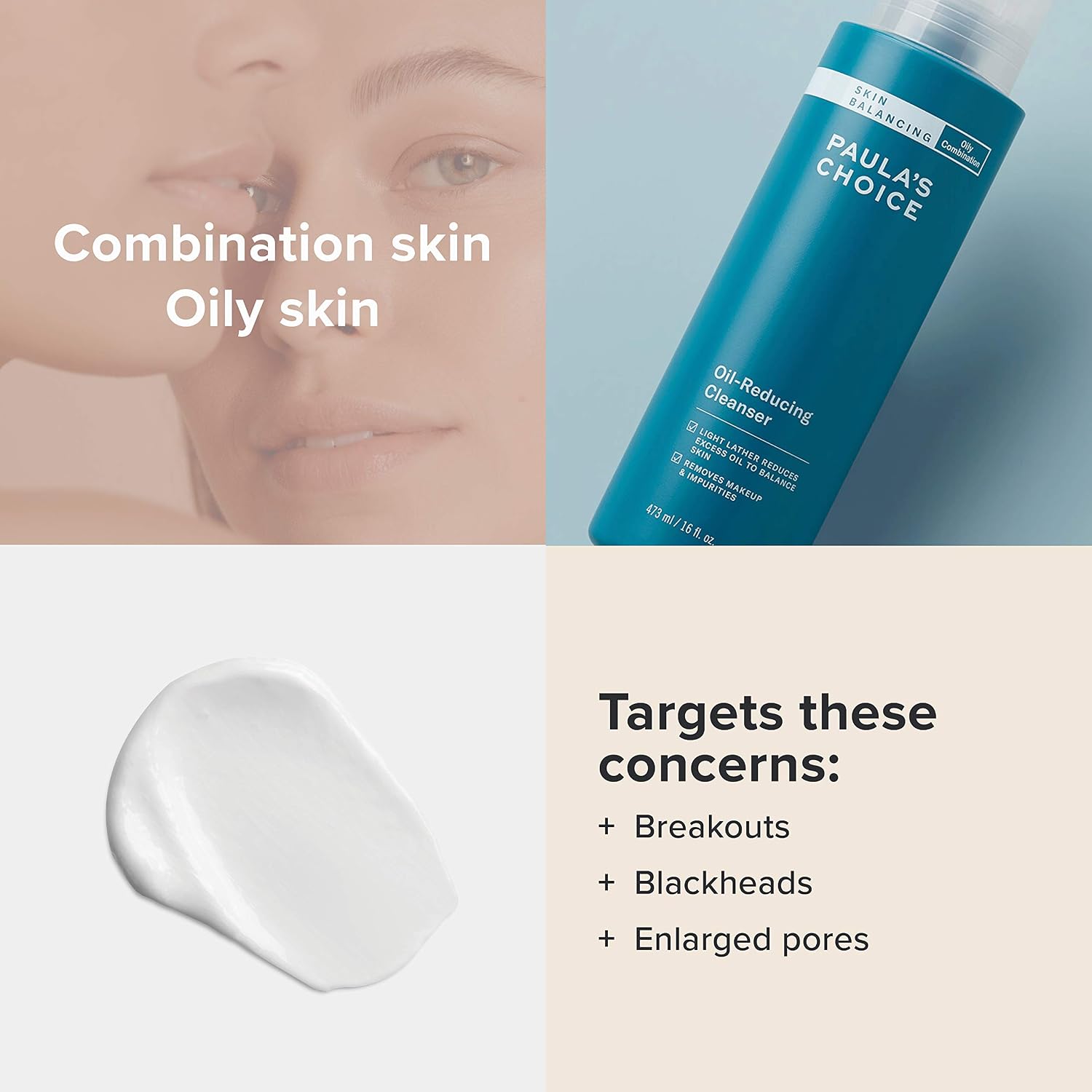 Paula's Choice SKIN BALANCING Oil Reducing Cleanser, Facial Foaming Cleanser Removes Dirt, Excess Oil and Makeup - Image 5