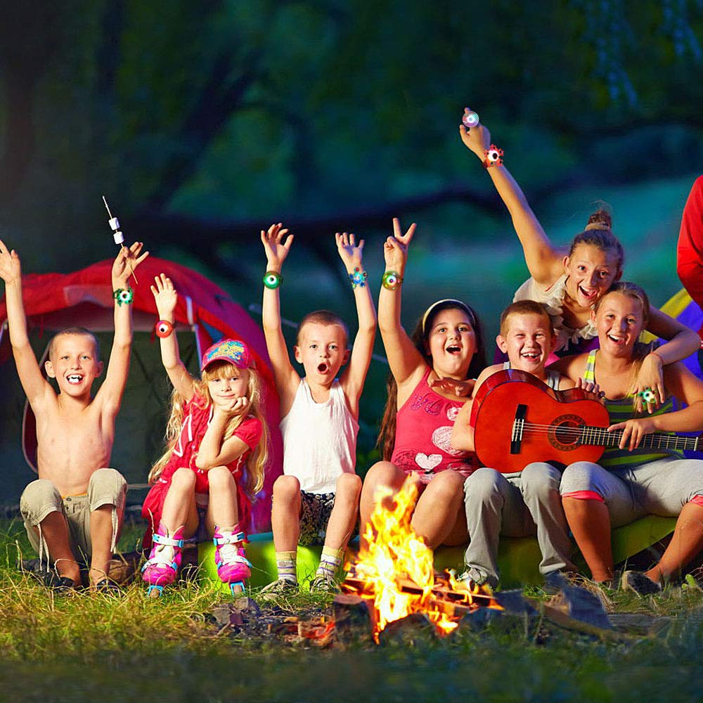 Party Favors for Kids Prizes 24 PCS Light Up Rings Glow In The Dark Party Supplies Bulk Hand Spin Stress Relief Anxiety Toys for Classroom Birthday Celebration