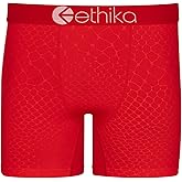 Ethika Mens MID Boxer Brief | Embossed Python -Red-