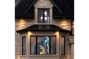 AODIOU 60" x 106" Holographic Rear Projection Screen, with Mounting Foldable and Portable Anti Crease Indoor Projection Double Sided Video Projector Screen, for Projecting Halloween Videos, Film Night