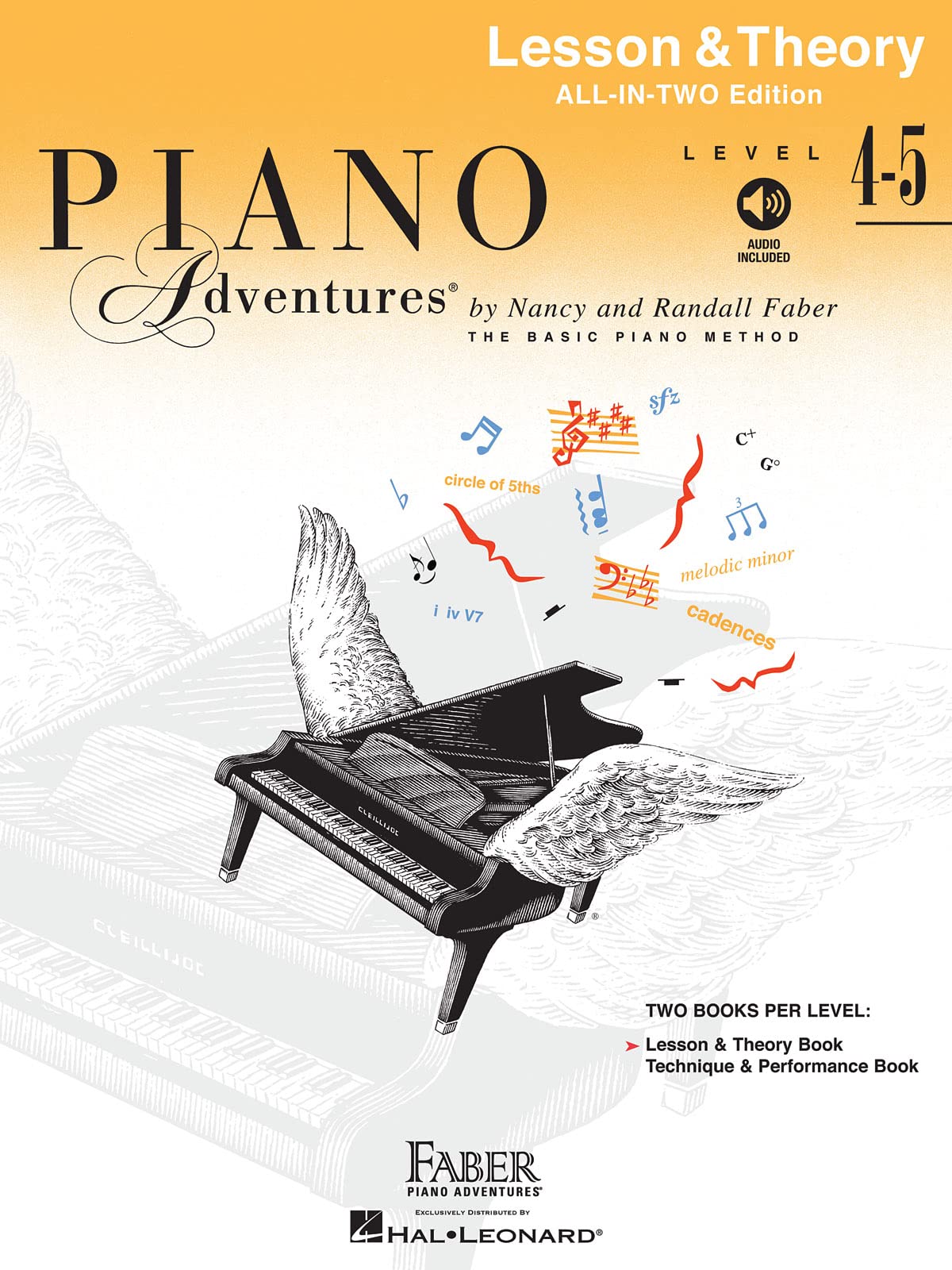 Piano Adventures: Lesson and Theory All-in-Two Edition Level 4-5 | Intermediate Lesson and Theory Piano Method | Piano Sheet Music Book includes ... Technique Styles: Lesson & Theory Level 4-5