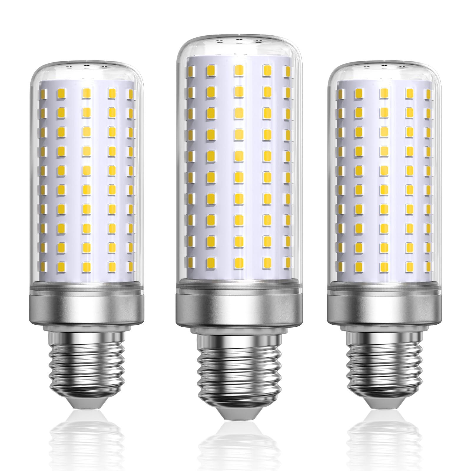 Bonlux E27 Corn LED Bulb 25W Cool White 6000K,E27 Screw Bulb Equivalent 200W Halogen Bulbs, 2500LM,Corn Bulbs E27 for Warehouse Garden Lighting (Non-dimmable, 3-Pack)