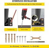 VEVOR Round Type Metal Handrail 2 Steps Outdoor 18 x 38 In LTFS2BXYGLZHS0001 view 6