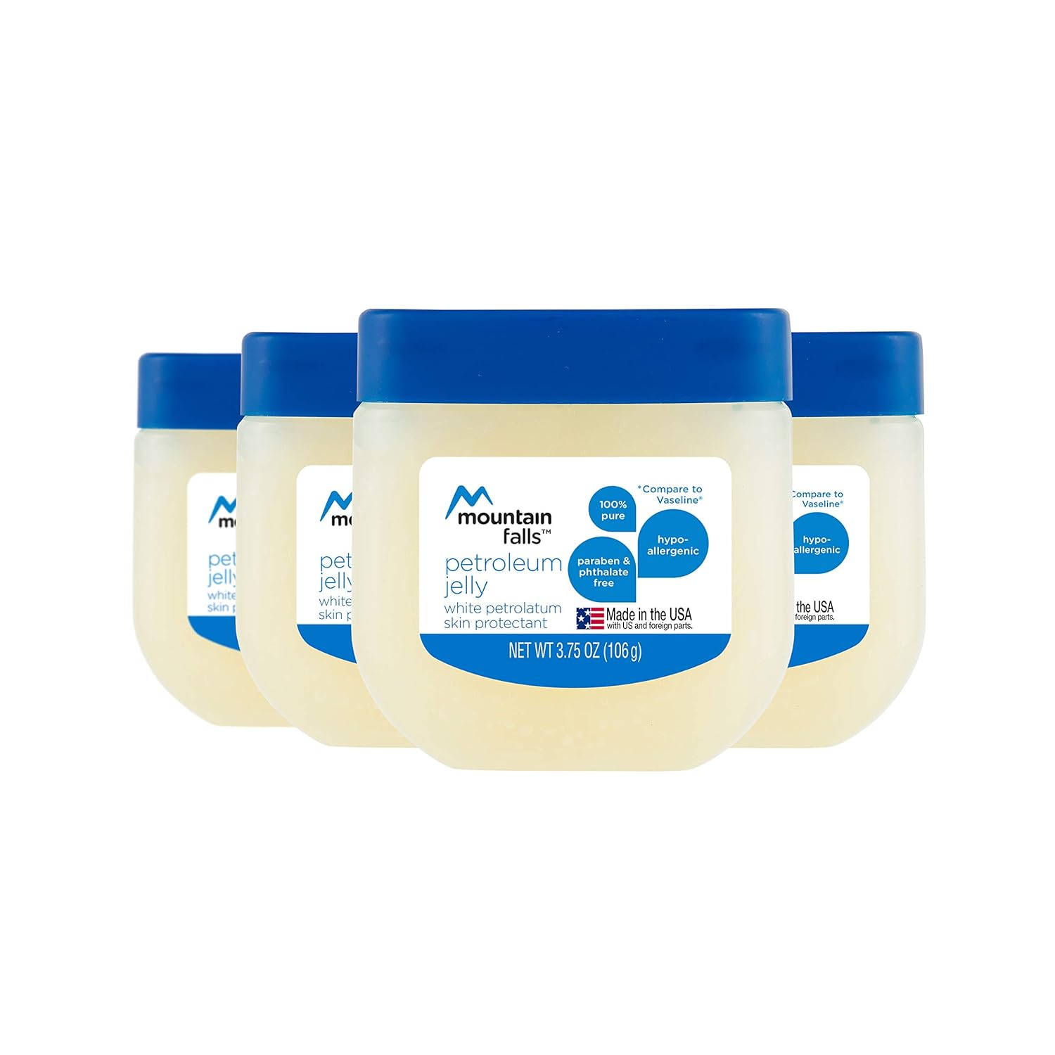 Amazon Com Mountain Falls Petroleum Jelly Skin Protectant White Petrolatum 3 75 Ounce Pack Of 4 Beauty