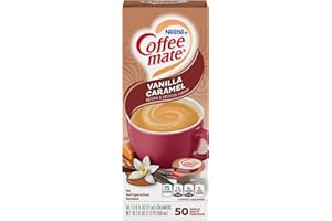 Nestle Coffee mate Liquid Coffee Creamer Singles, Vanilla Caramel, 50 Ct Box