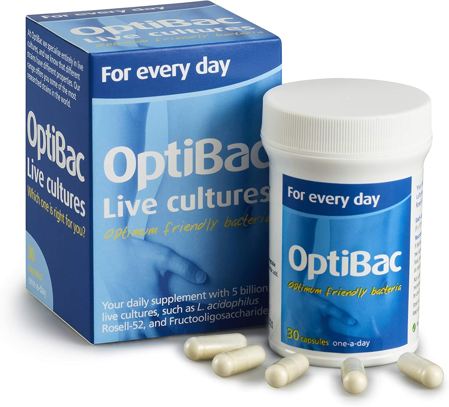 Optibac Probiotics Every Day, Vegan Digestive Probiotic Supplement, Most Trusted & Recommended Brand