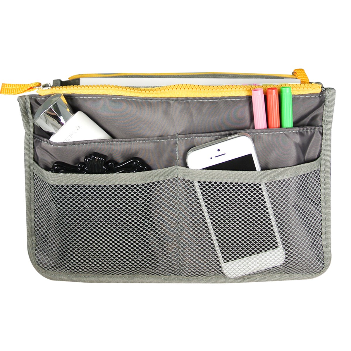 Wrapables Unisex Bag Insert Organizer/Travel Bag Organizer, Grey