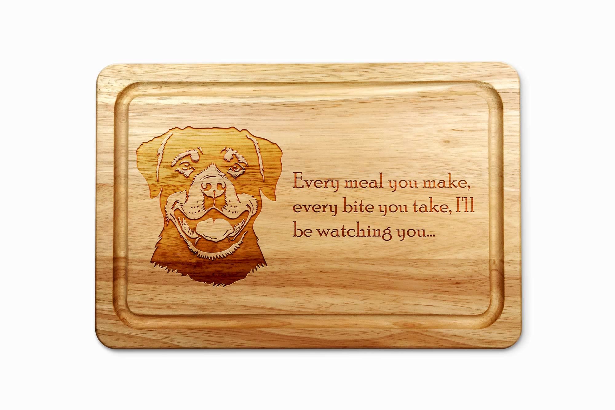 Personalised Store Rottweiler Wooden Chopping Board 30 x 20 cm