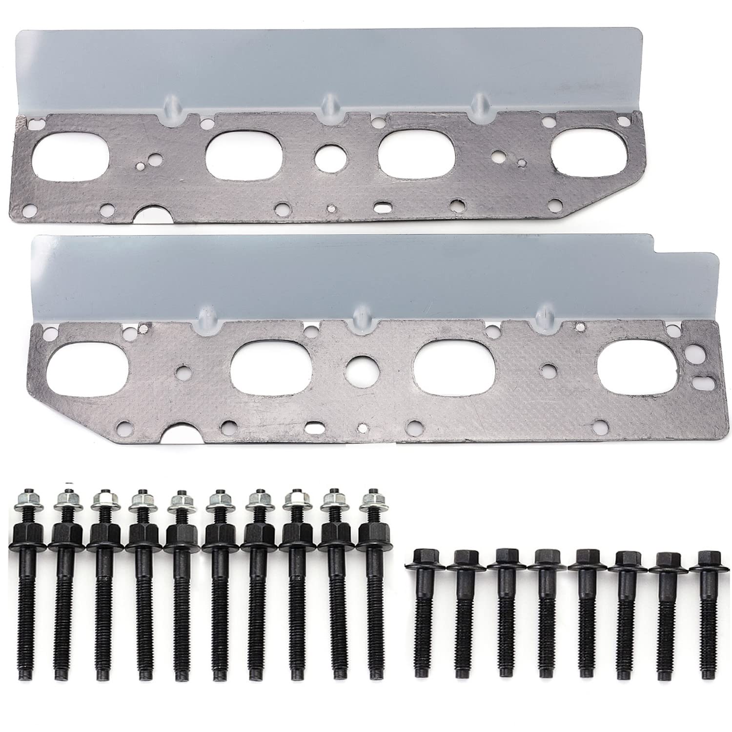Photo 1 of RJSPHH Exhaust Manifold Gasket Set + Bolts & Studs Set Compatible for 2009-2020 Chrysler Dodge Ram 5.7L V8 Engines. (Complete Set Left + Right)