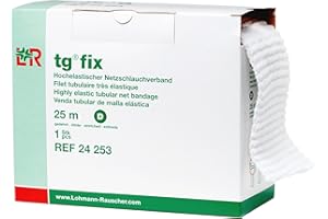 SAMMONS PRESTON Lohmann & Rauscher tg Fix Net Tubular Bandage, Elastic Net Wound Dressing, Bandage Retainer for Small Extremities, Size D (105cm Wide x 25m Long When Stretched)
