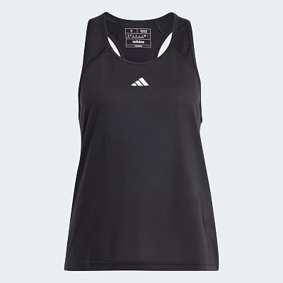 Femme Train Essentials Minimal Branding Racerback Tank Top Shirt, Black, XS