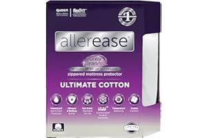ALLER-EASE AllerEase Ultimate Allergy Protection and Comfort Zippered Mattress Protector, Queen