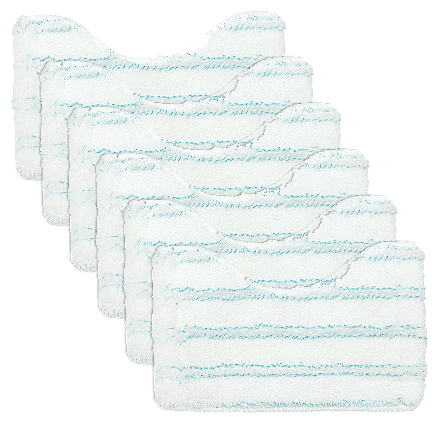 ANBOO Set of 6 Replacement Cover Bath Cleaner Microfibre Tile Wiper for Leifheit Bathroom Wiper Micro Duo Telescope, Bath Wiper for Leifheit Replacement Accessories, Mop Cover, Floor Mop Fittings