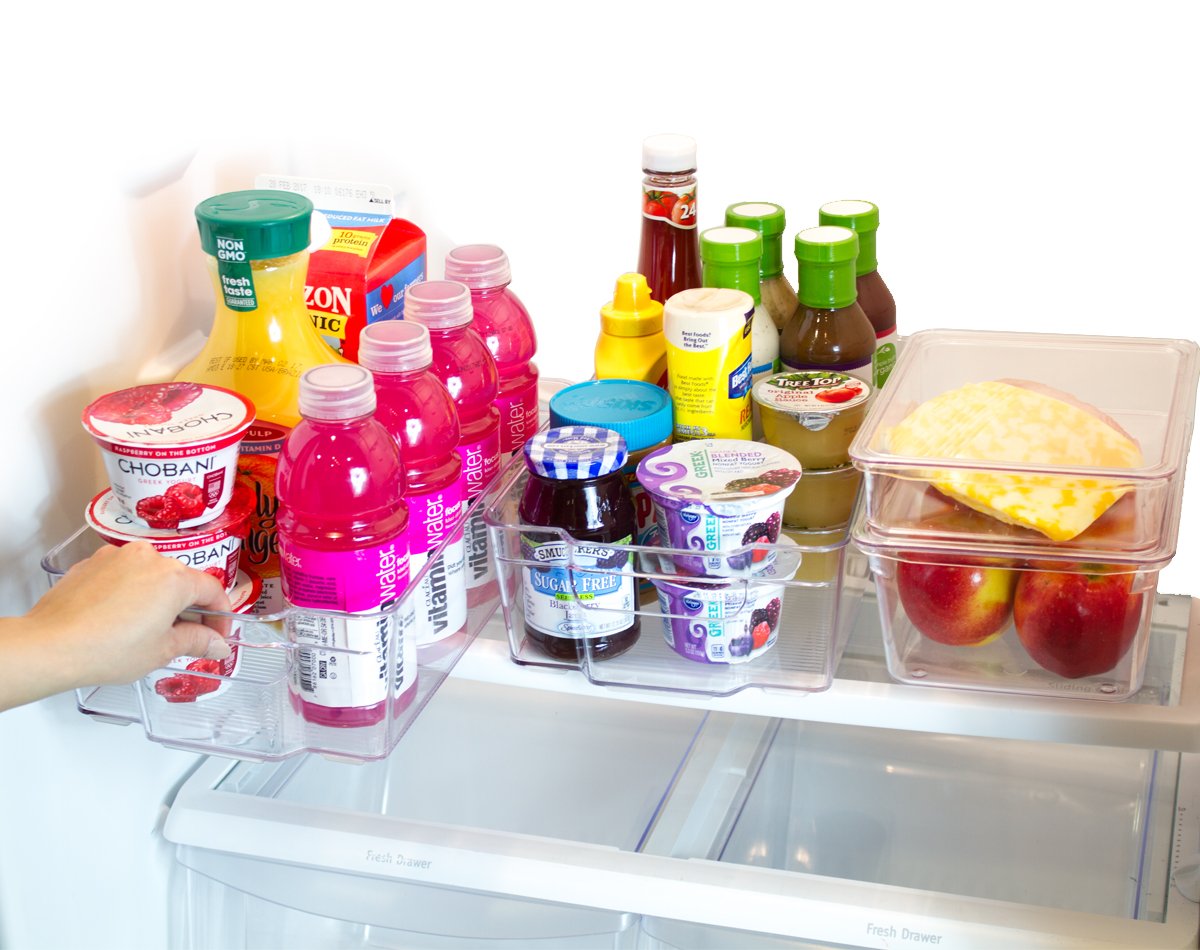 [Premium] Misc Home Refrigerator Organizer Bins 2 Large Stackable