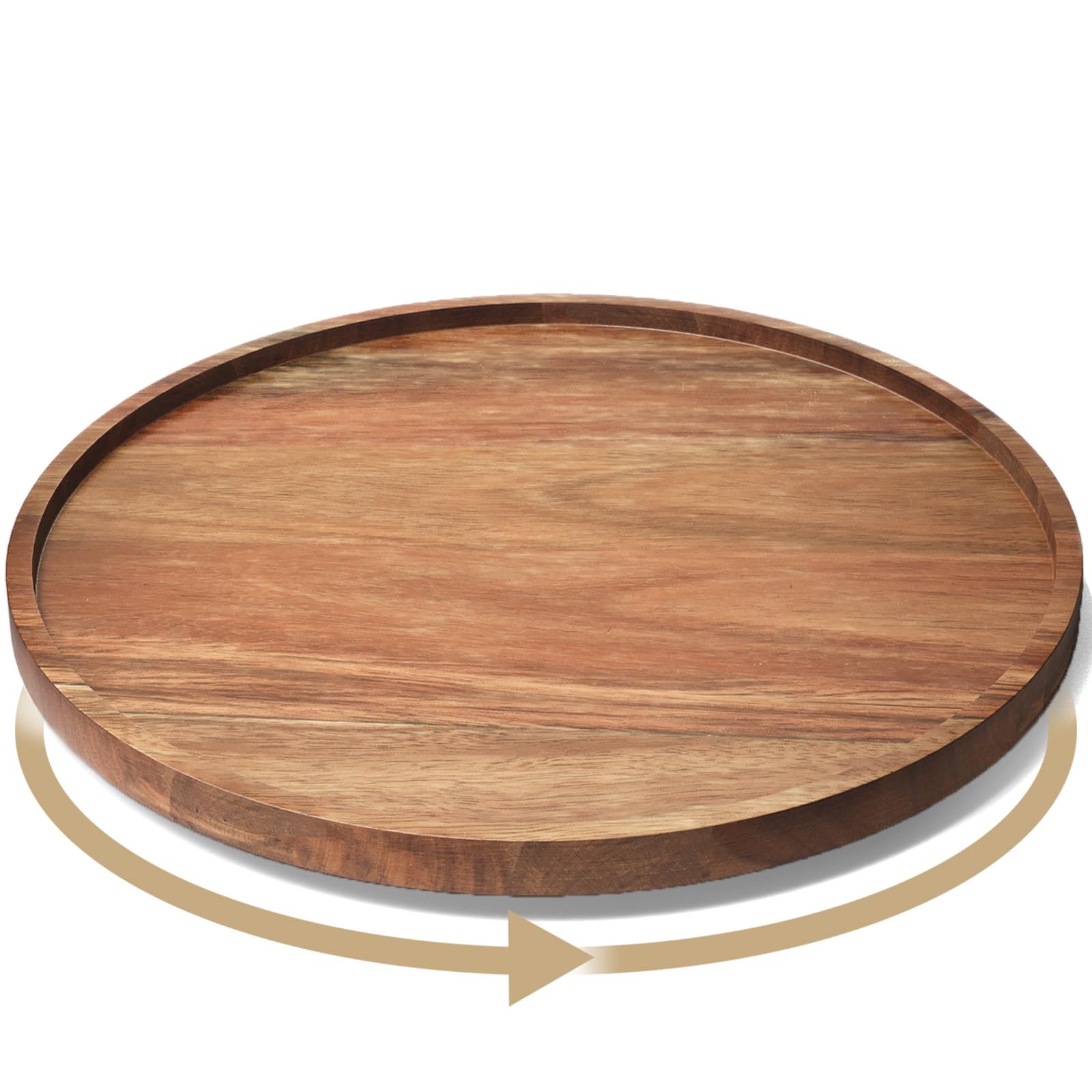Photo 1 of VERTORGAN Lazy Susan Organizer for Kitchen,Acacia Wood Turntable for Cabinet, Pantry, Table, Countertop, Vanity, Spice Rack?Large?