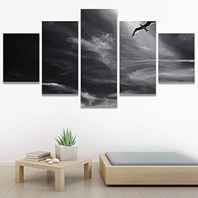 SIGNWIN 5 Panel Canvas Wall Art Birds Soaring...