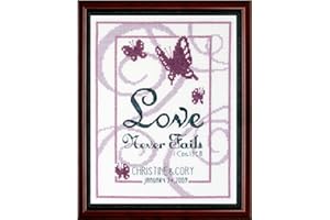 Janlynn Cross Stitch Kit 6"X8"-Love Never Fails (14 Count), Multicolor