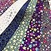 David accessories Gold Foil Glitter Star Pattern Printed Faux Leather Sheets Felt Back 8 Pcs 7.7