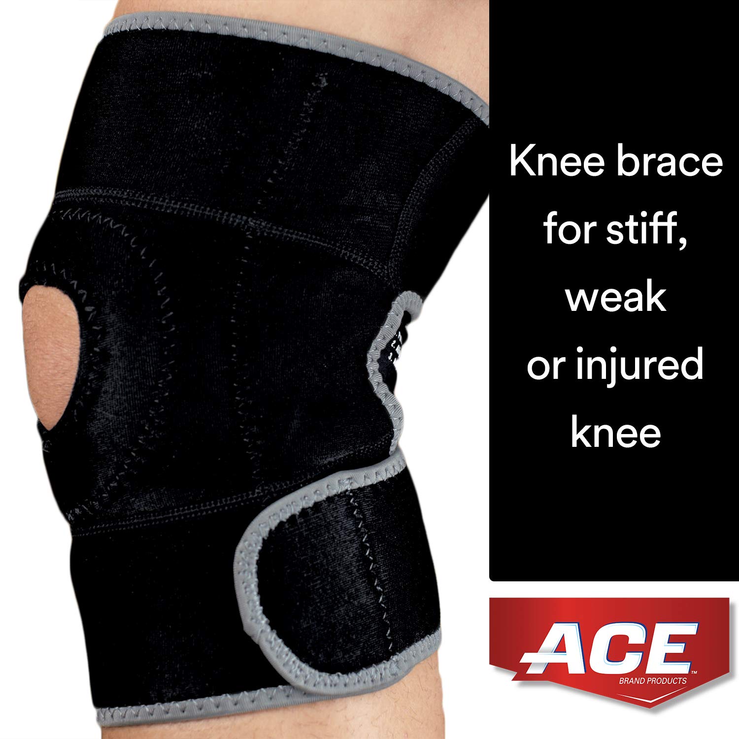 ACE Brand Knee Brace with Dual Side Stabilizers, America's