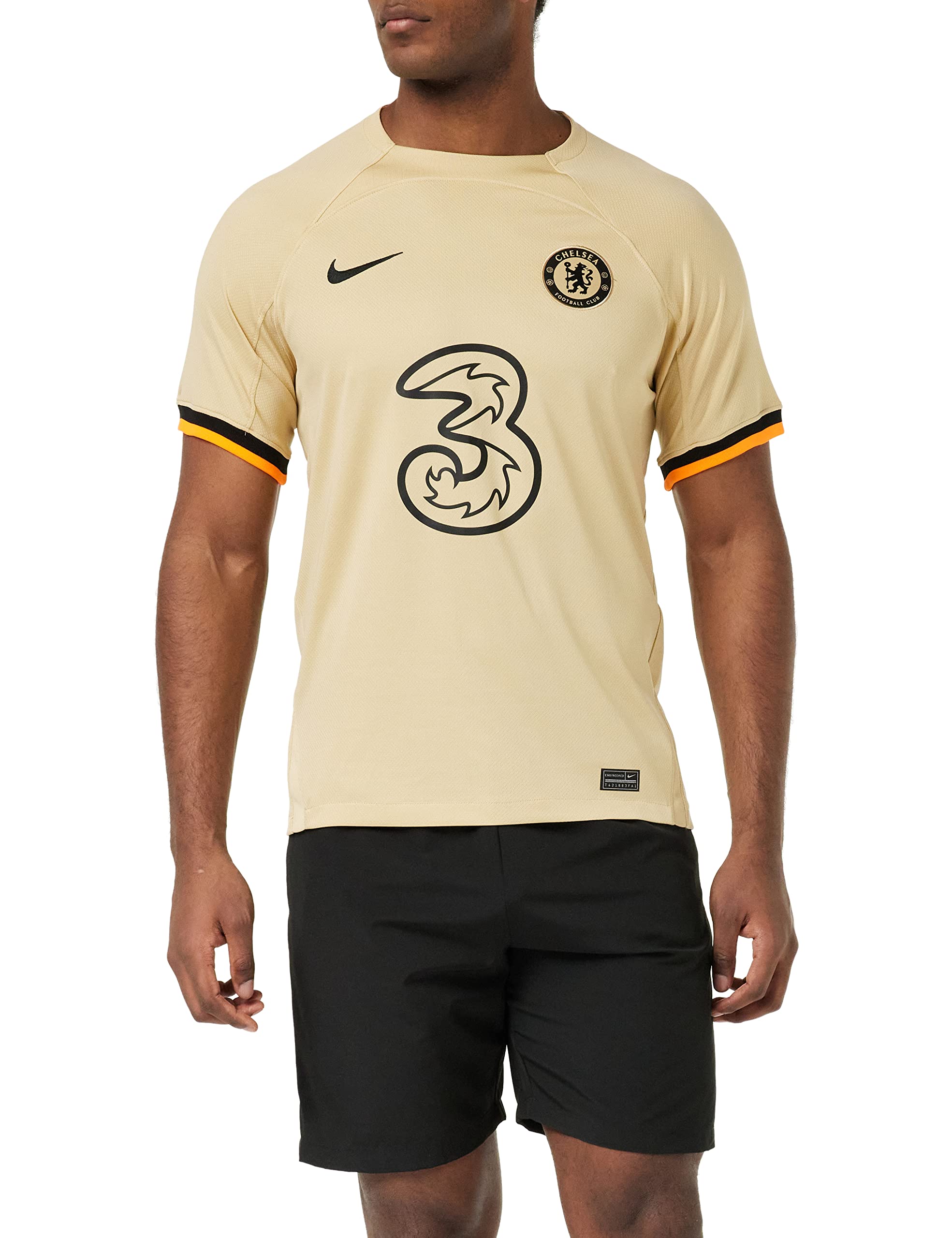 NIKE Mens 2022/23 Season Official Third Kit Jersey, Sesame/Black, S EU
