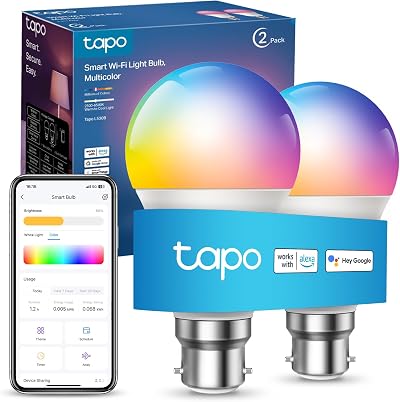 Tapo L530B (2-Pack) Smart B22 Colour Changing LED Bulb Alexa Google 8.7W