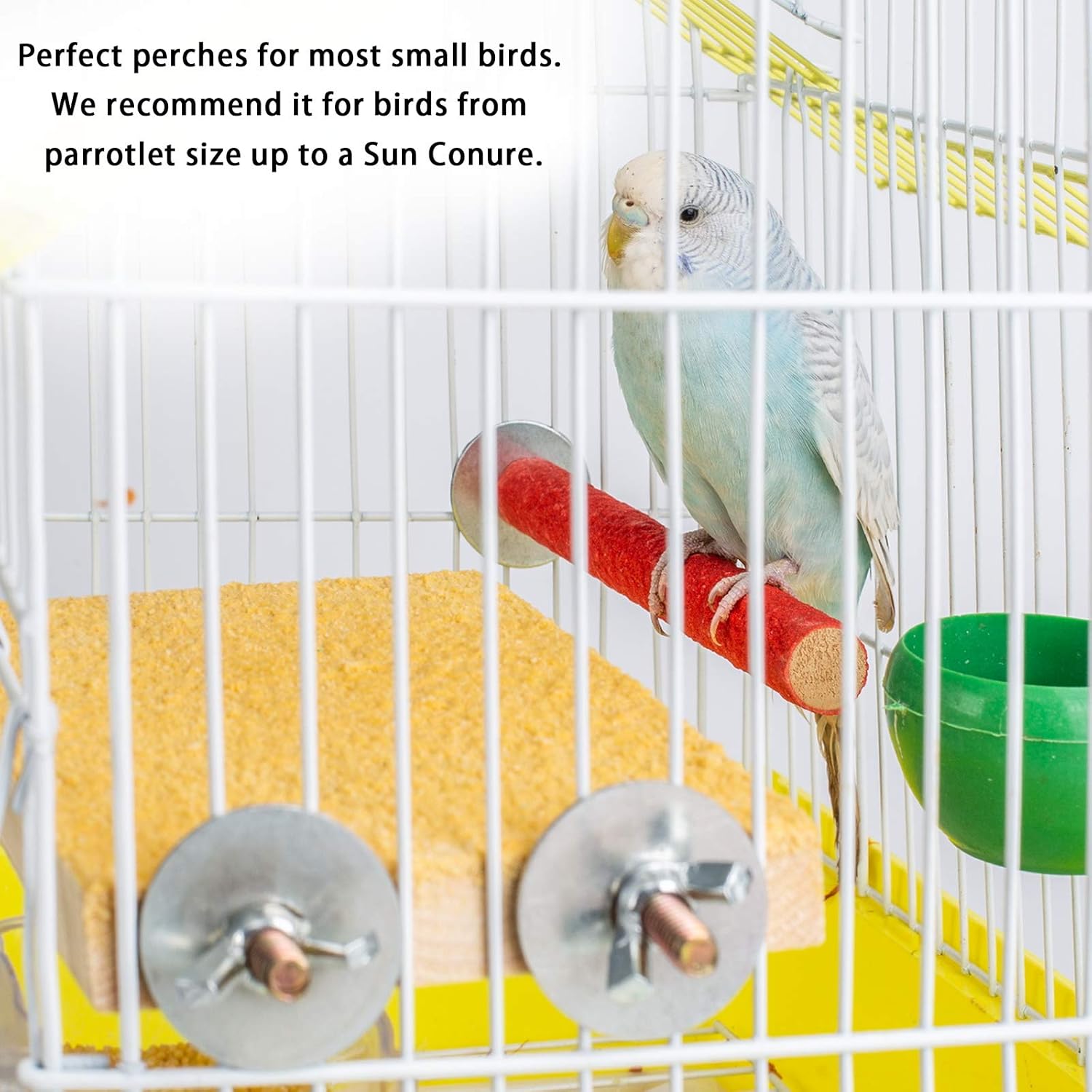 4PCS Bird Perch, Parrot perch, Parakeet perch, Premium wood parrot perches stand platform for bird cage, Bird perches for parrots, Parakeet perch Birdcage Stands, Birdcage Stands, Bird Cage Accessories : Pet Supplies