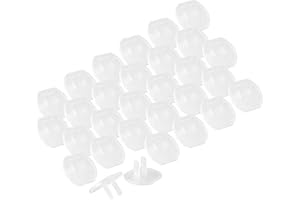 GE Plastic Outlet Covers, 30 Pack, Shock Prevention, Child Safe, Easy Install, UL Listed, Clear, 51175