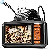 Endoscope Camera with Light,Borescope Cameras with 4.3" IPS 1920P HD Inspection Kamera IP67 Waterproof with 8 Adjustable LEDs 16.5 FT Semi-Rigid Cable Borescopes for Sewer Drain Pipe Cool Gadgets