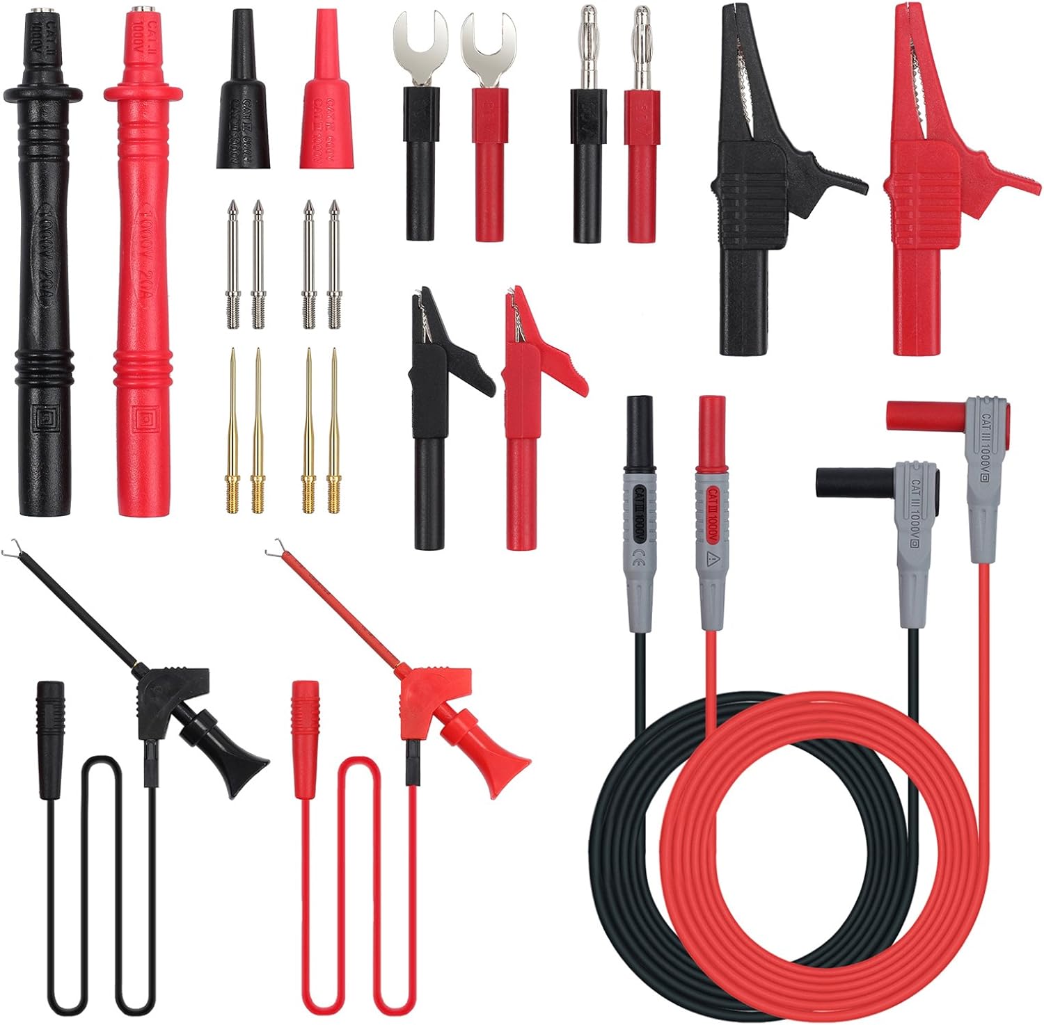 Neoteck 24 Pieces Multimeter Test Leads Electronic Test Leads