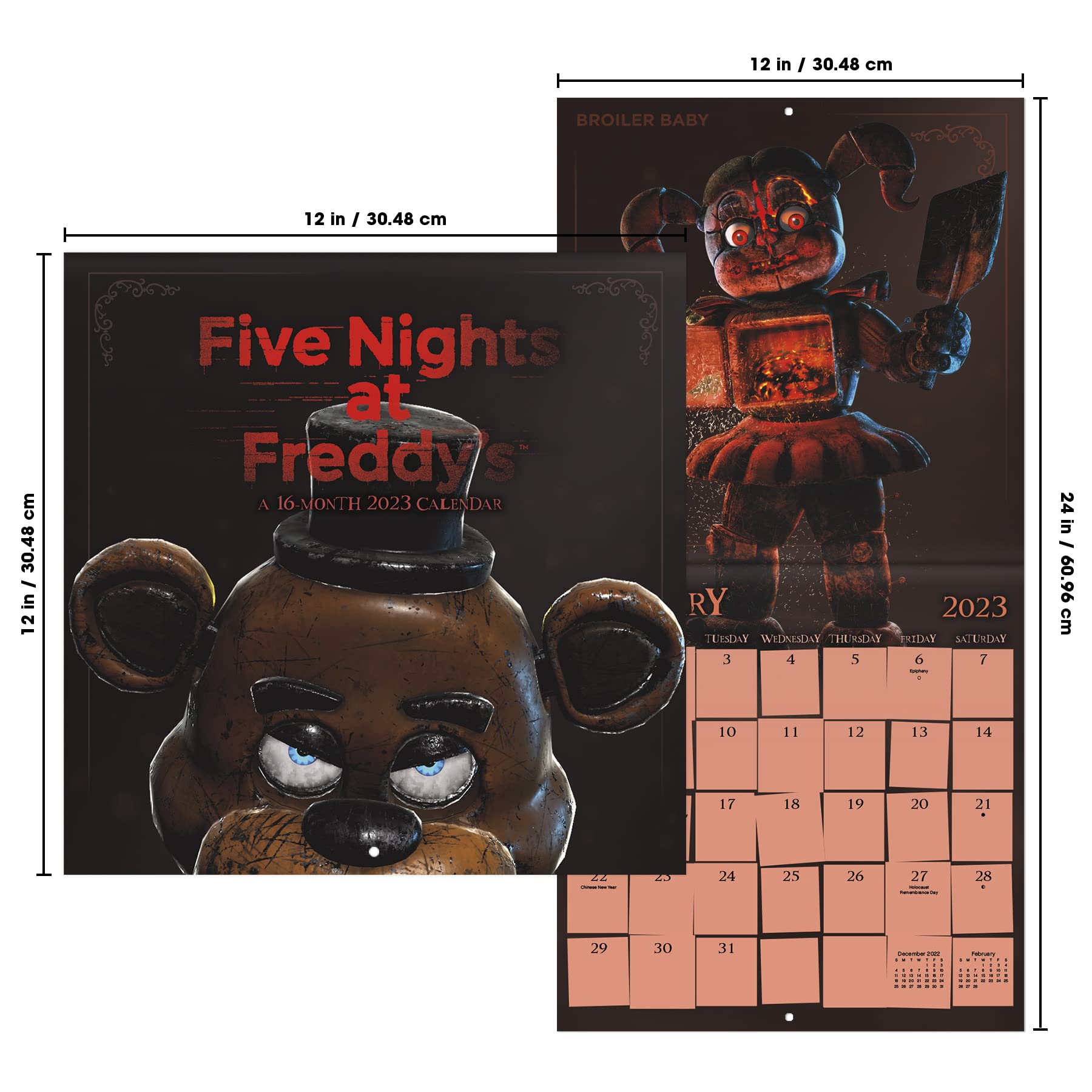 Five Nights At Freddys 2023 Calendar 2023 Five Nights At Freddy's Wall Calendar: Trends International:  9781438890340: Amazon.com: Books