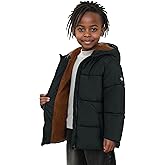 solomate Boys Winter Coats with Hood - 4-7Y Outerwear Winter Puffer Heavyweight Fleece Lined Jackets Coats for Kids
