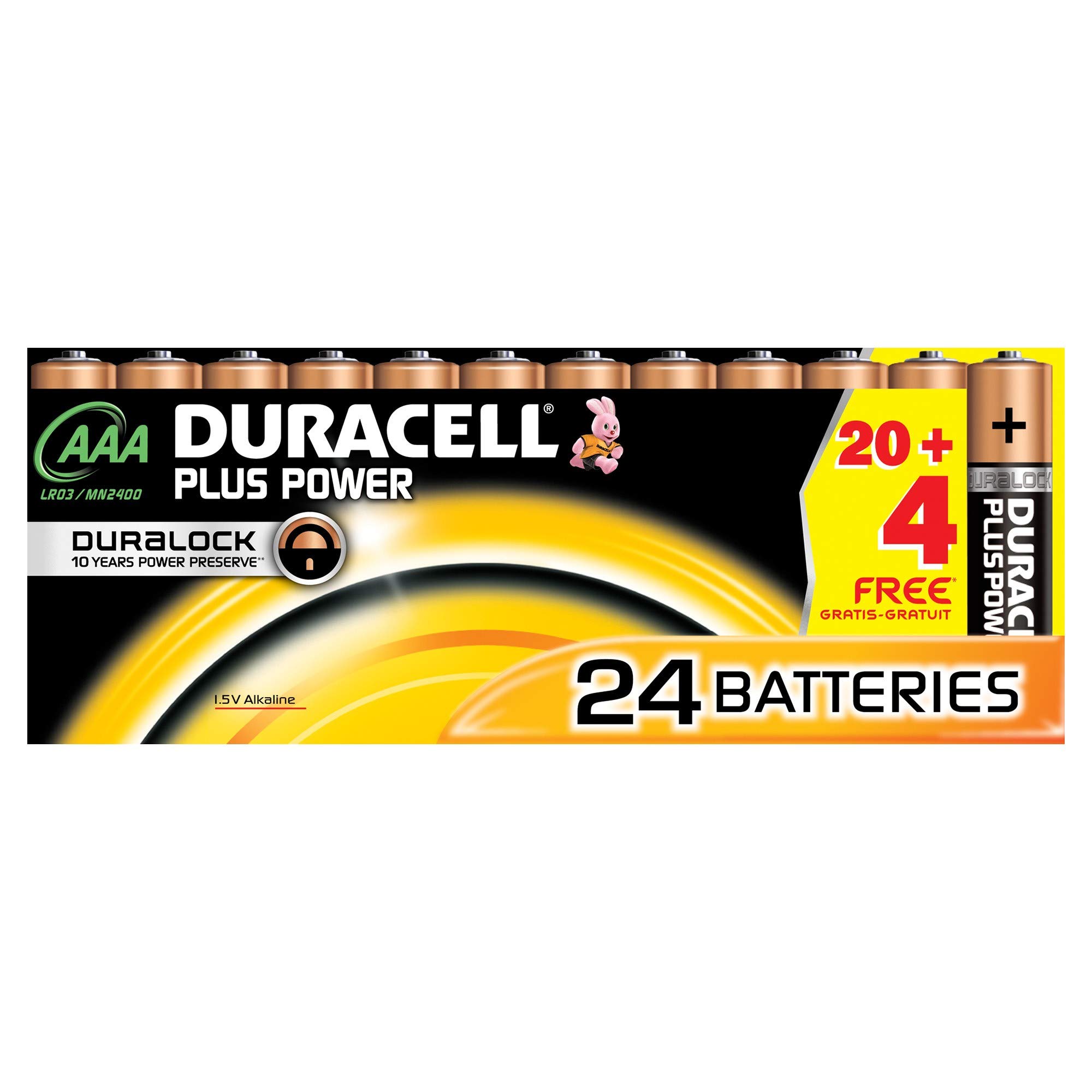 Duracell Plus Power DUR019058 AAA Batteries Pack of 24