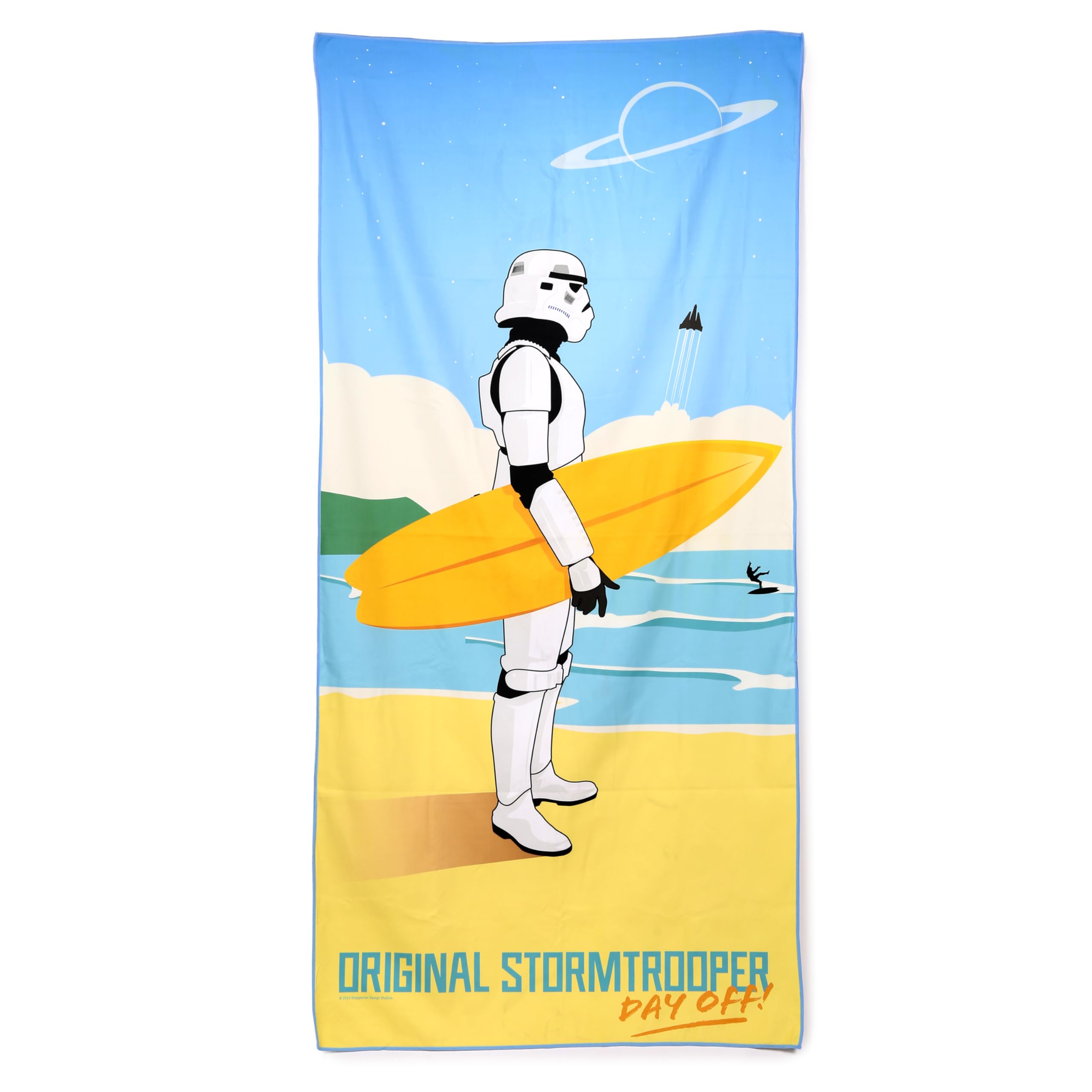 Puckator The Original Stormtrooper Surf Day Off Microfibre Beach Towel - Large Quick Drying Lightweight Thin Funny Mens Girls Beach Pool Holiday Towel Towels For Adults Womens - Vacation Accessories
