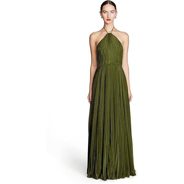 green silk slit dress BABARONI Acetate Satin Dark Green Bridesmaid Dresses Cowl Neck Floor-length  Spaghetti Straps Pleated with Slit Sheath