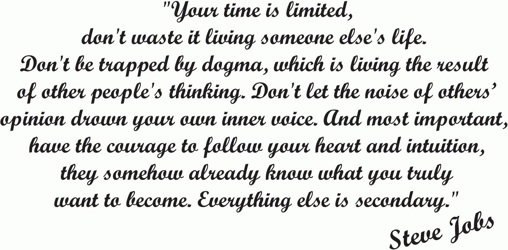Steve Jobs Quote Wall Sticker