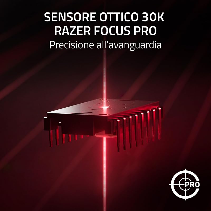Viper V3 HyperSpeed - Mouse Esports senza fili (Sensore ottico Focus Pro 30K, Durata batteria fino a 280 ore, Interruttori meccanici per mouse Gen-2, Polling wireless a 4000 Hz) Nero