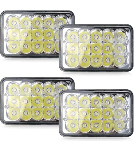 Amazon.com: AMUNIESUN 4PCS 4x6 Inch H4656 H4666 Headlights Sealed