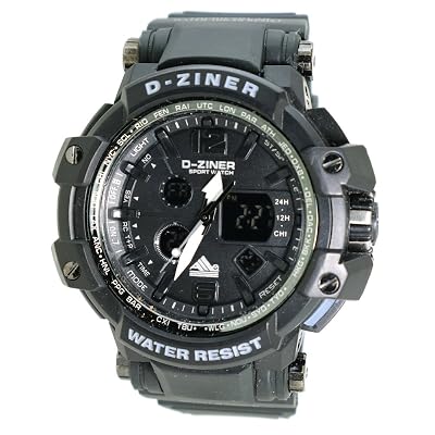 Man&amp;#39;s Digital &amp; Analog Sports Watch LED Chronograph Watch Style Rubber Strap