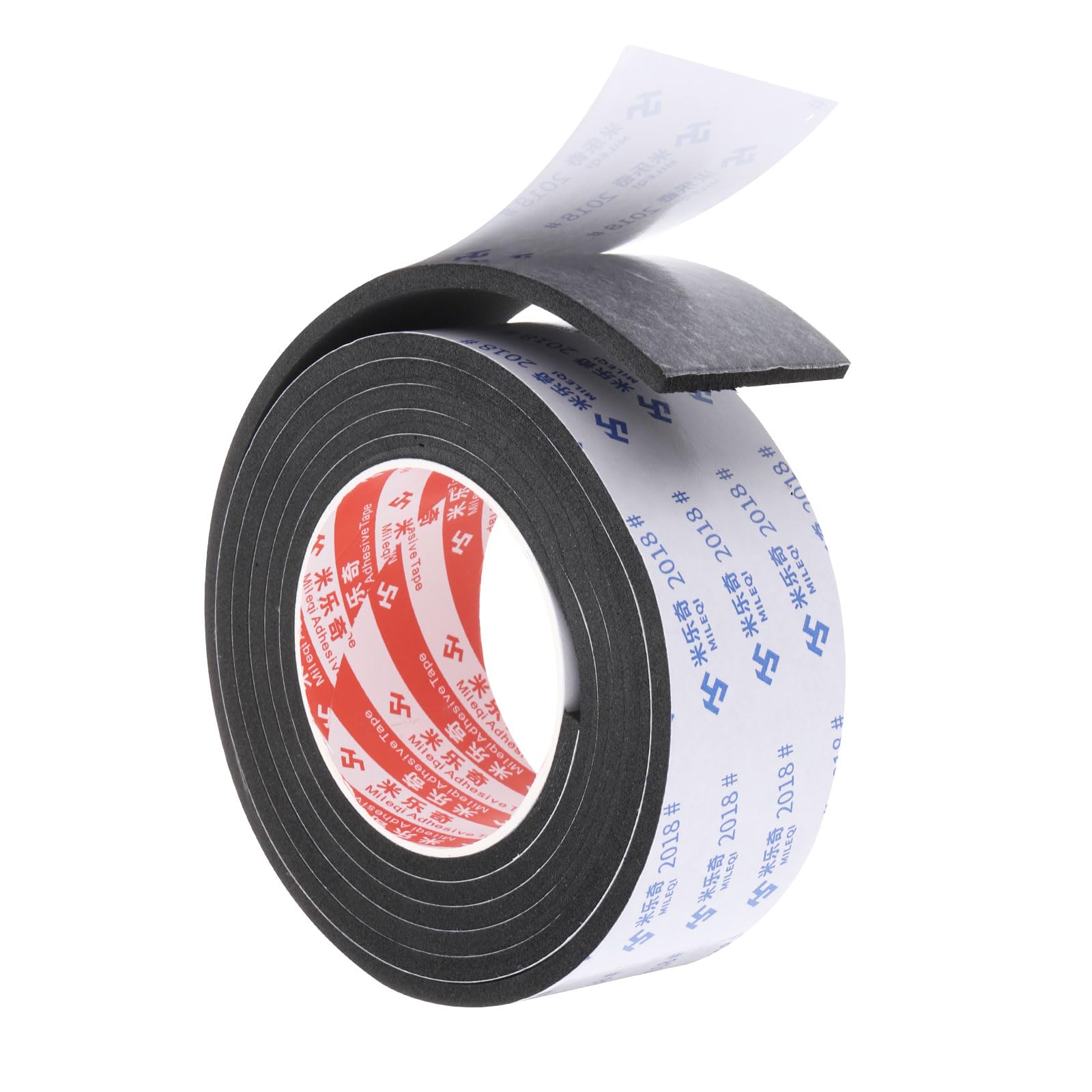 PATIKIL 2m/6.6ft Sealing Foam Tape, 5cm Wide 5mm Thick Single Sided Weather Stripping Door Seal Strip for Window Door Insulation, Black