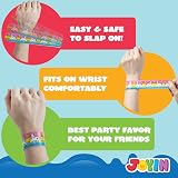 JOYIN Slap Bands 100Pcs Colorful Hearts Animal Designs Party Favors view 4
