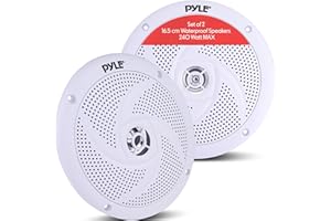 Pyle Marine Speakers - 6.5 Inch 2 Way Waterproof and Weather Resistant Outdoor Audio Stereo Sound System with 240 Watt Power 