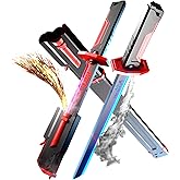 PIEZAPRINT Spark-Effect Sword – LED Blade with Mist/Smoke, Auto-Eject Sheath, Type-C Recharge, Replaceable Flint Spark Feature for Cosplay, Halloween & Display