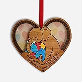 Autism Christmas Ornament, Autism Ornaments for Tree, Puzzle Ornaments for Christmas Tree Wooden Acrylic Ornament Decor, Xmas Decoration Gift for Family Friends Son Daughter Mom Dad