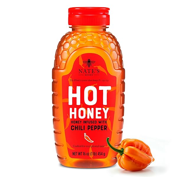 NATE’S HOT HONEY – 100% PURE HONEY INFUSED...
